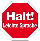 Logo Halt! Leichte Sprache