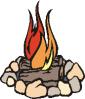 Lagerfeuer stilisiert